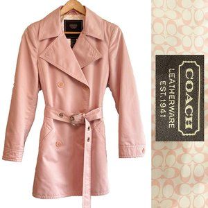 Coach trench coat rain jacket in pink